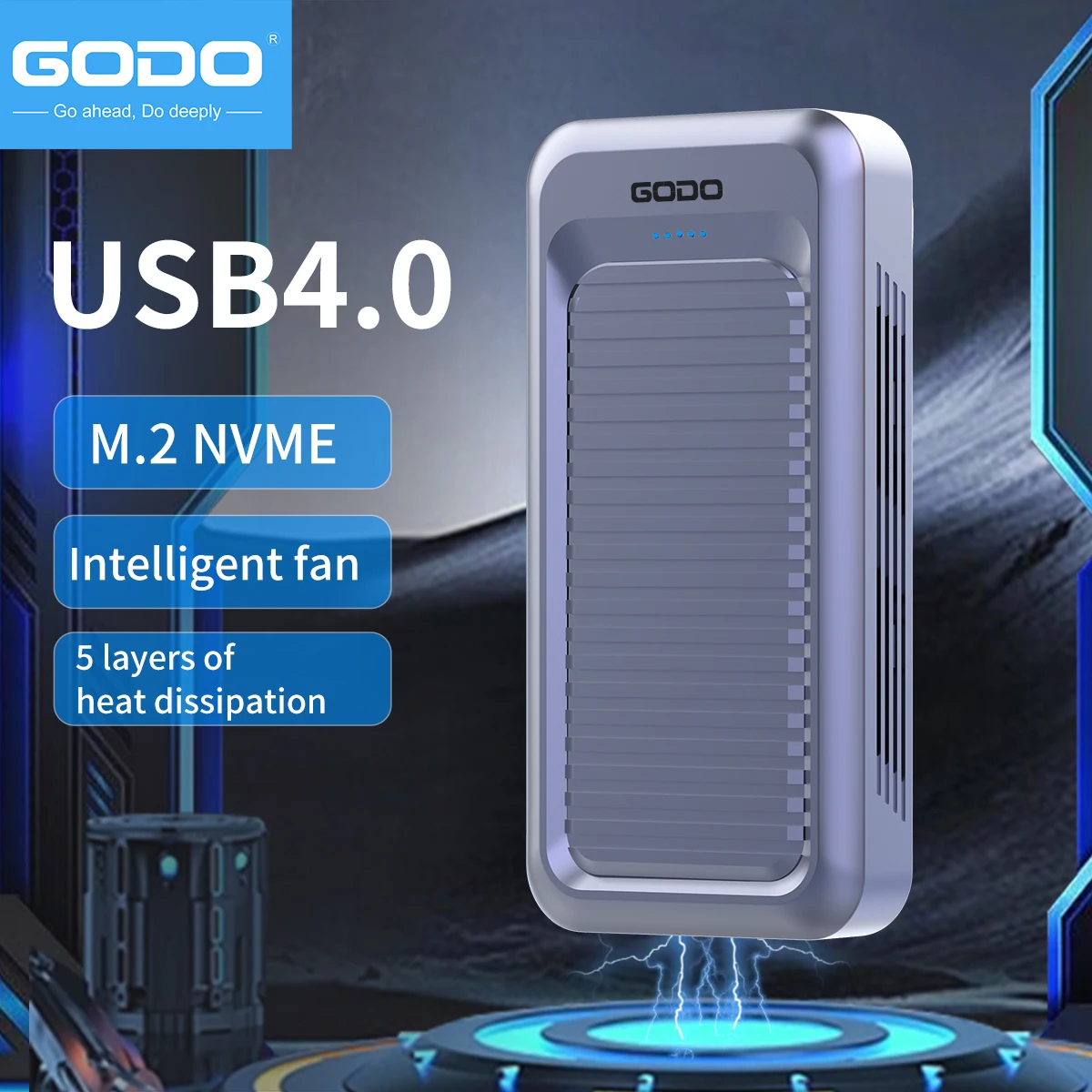 GODO 40Gbps 外付けハードドライブ M.2 NVM - Thunderbolt 4 External Ssd 4Tb のレビューと価格